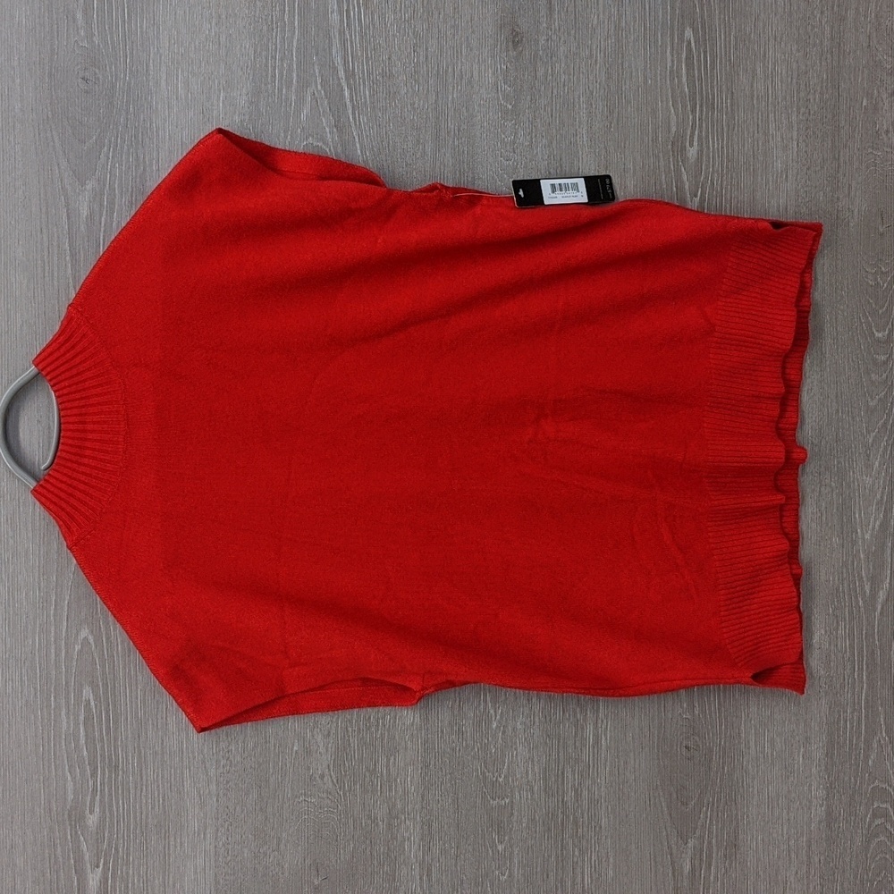 Cyrus Scarlet Red Sleeveless turtle neck sweater business office career wear NWT